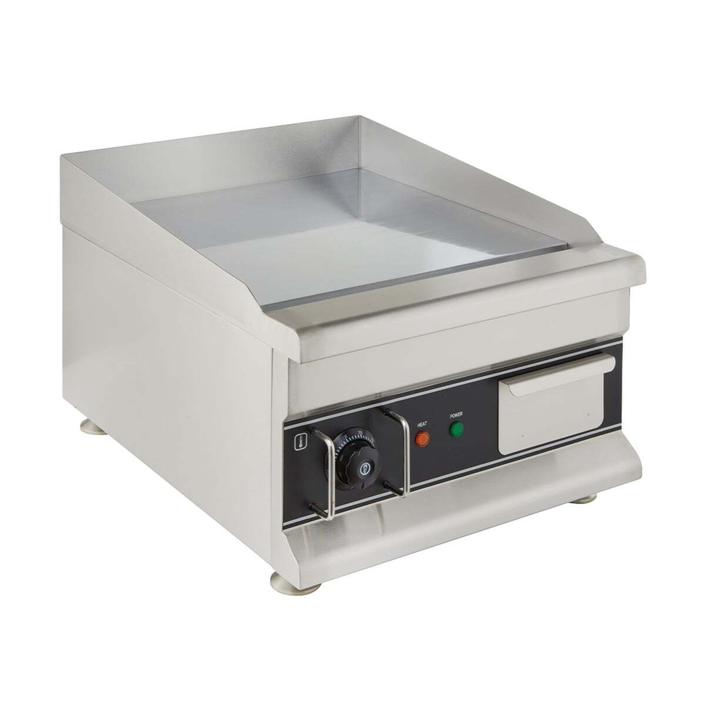 [GPE410C] Elektro-Grillplatte Eco 410x425 glatt, verchromt - Tischgerät