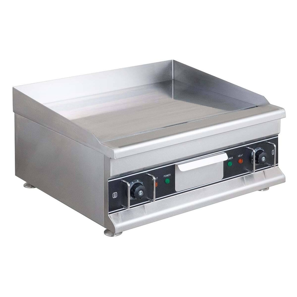 [GPE600C] Elektro-Grillplatte Eco 596x398 glatt, verchromt - Tischgerät