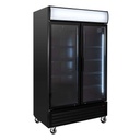 Getränkekühlschrank ECO 1000 mit Klapptüren und Leuchtaufsatz