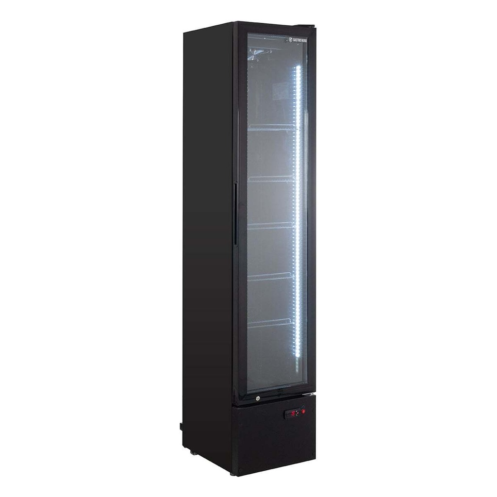 [GKS-160] Getränkekühlschrank GKS-160 Slim, 160 Liter Kühlraumvolumen, Innenbeleuchtung, schwarz