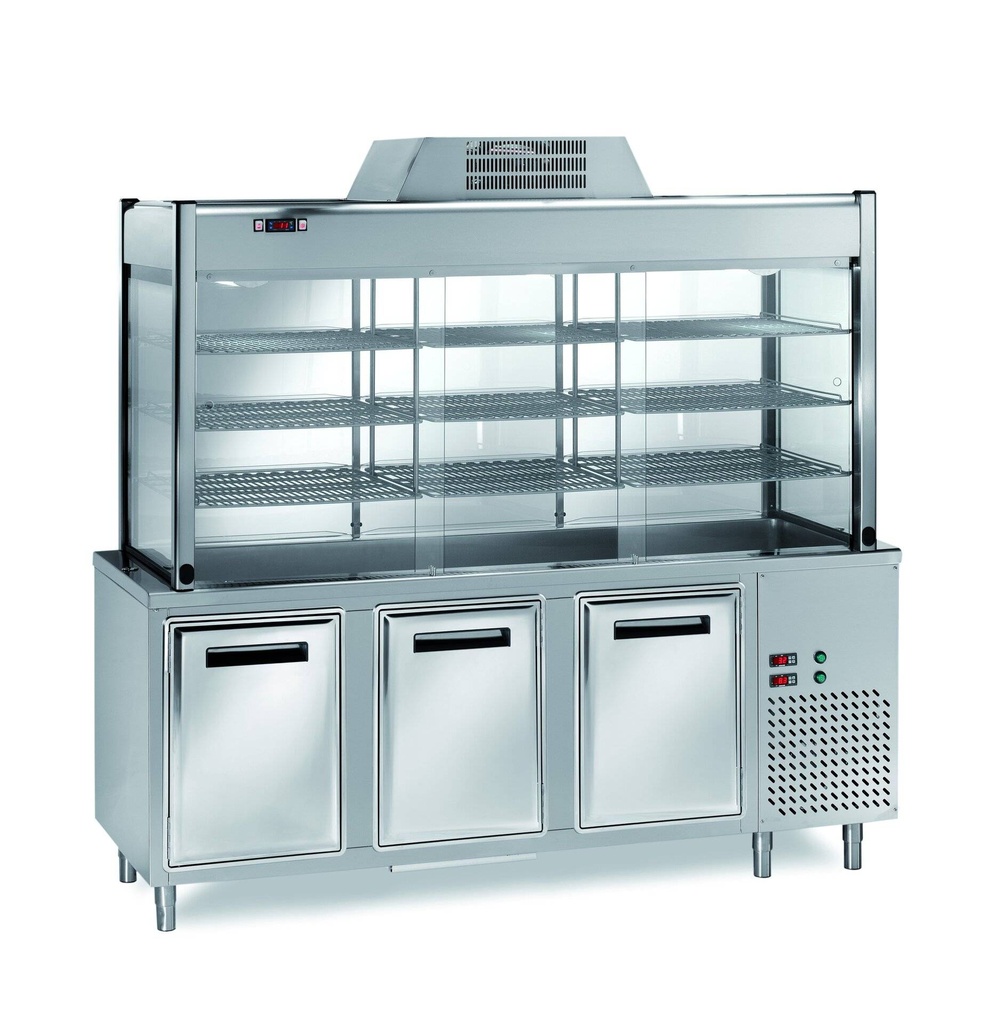 [VRP/15] Selbstbedienungskühlvitrine PROFI 1500x700x2000 - 4x GN1/1