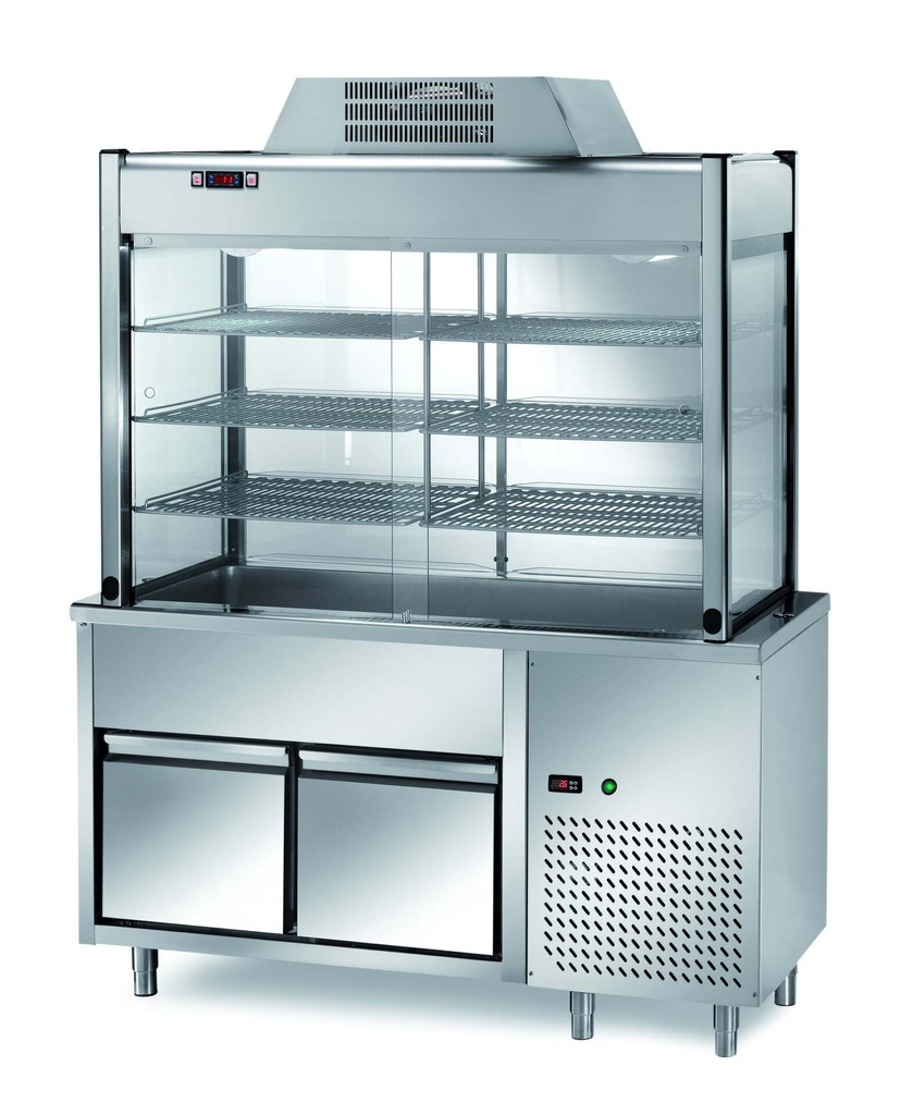 [VMP/12] Selbstbedienungskühlvirtrine PROFI mit zwei Schubladen 1200x700x2000 - 3x GN 1/1