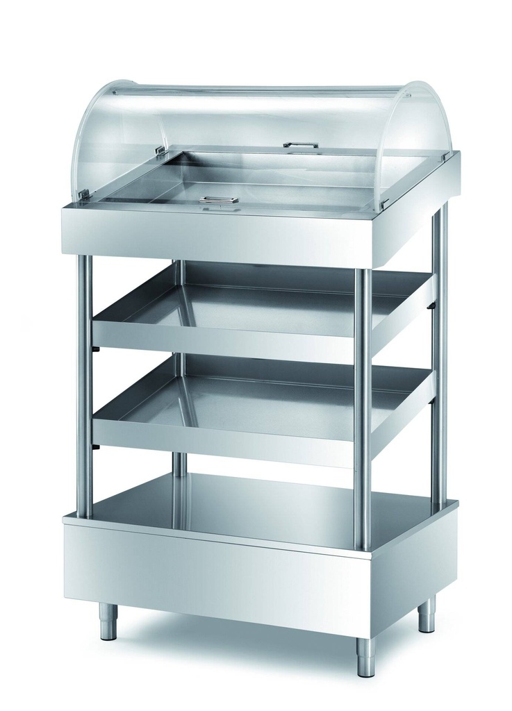 [TPL/10] Selfservice Ablage PROFI für Besteck, Gläser und Servietten mit Grundboden für Tablettablage 1000x700x1740