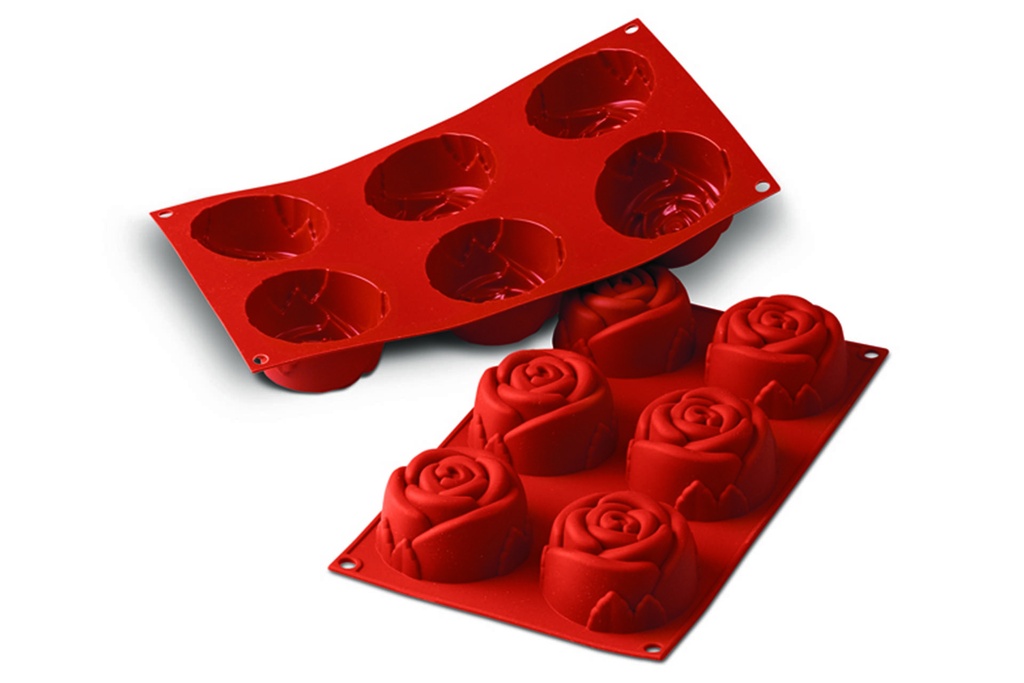 Silikonbackform Rose, Ø 76 mm, H 40 mm