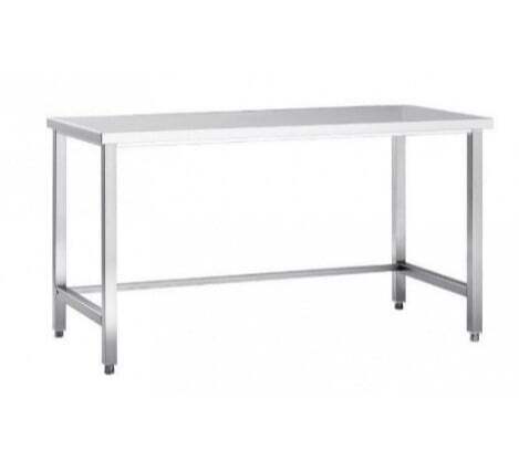 [AT-ECO1260] Edelstahl Arbeitstisch Eco 12x6 ohne Grundboden