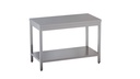 Edelstahl Arbeitstisch Eco 10x7 mit Grundboden