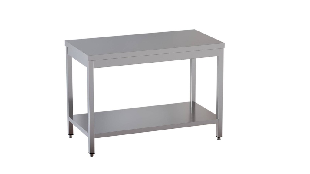 [ATG-ECO1670] Edelstahl Arbeitstisch Eco 16x7 mit Grundboden