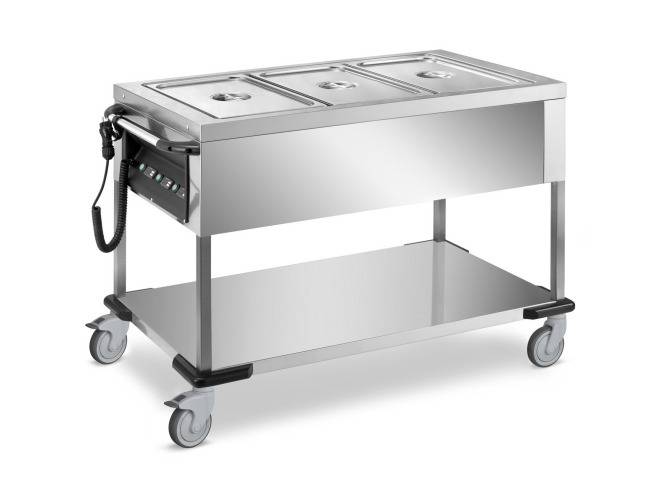 [ART.023.AD] Bain-Marie Wagen PROFI 4x GN 1/1 mit separaten Becken