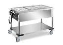Bain-Marie Wagen PROFI 4x GN 1/1 mit separaten Becken