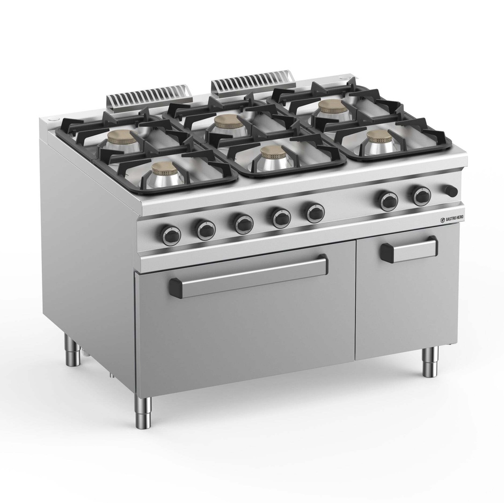 [DXMFB912AFEXXL] Gasherd  Serie 900 - 120/90 mit Gasbackofen - 6 Kochstellen - 42 kW