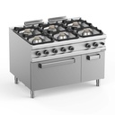 Gasherd  Serie 900 - 120/90 mit Gasbackofen - 6 Kochstellen - 42 kW