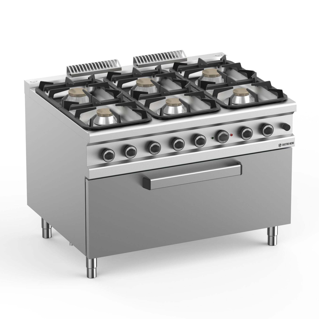 [DXMFB912FMGXXL] Gasherd  Serie 900 - 120/90 mit großem Grill-Gasbackofen - 6 Kochstellen - 64 kW