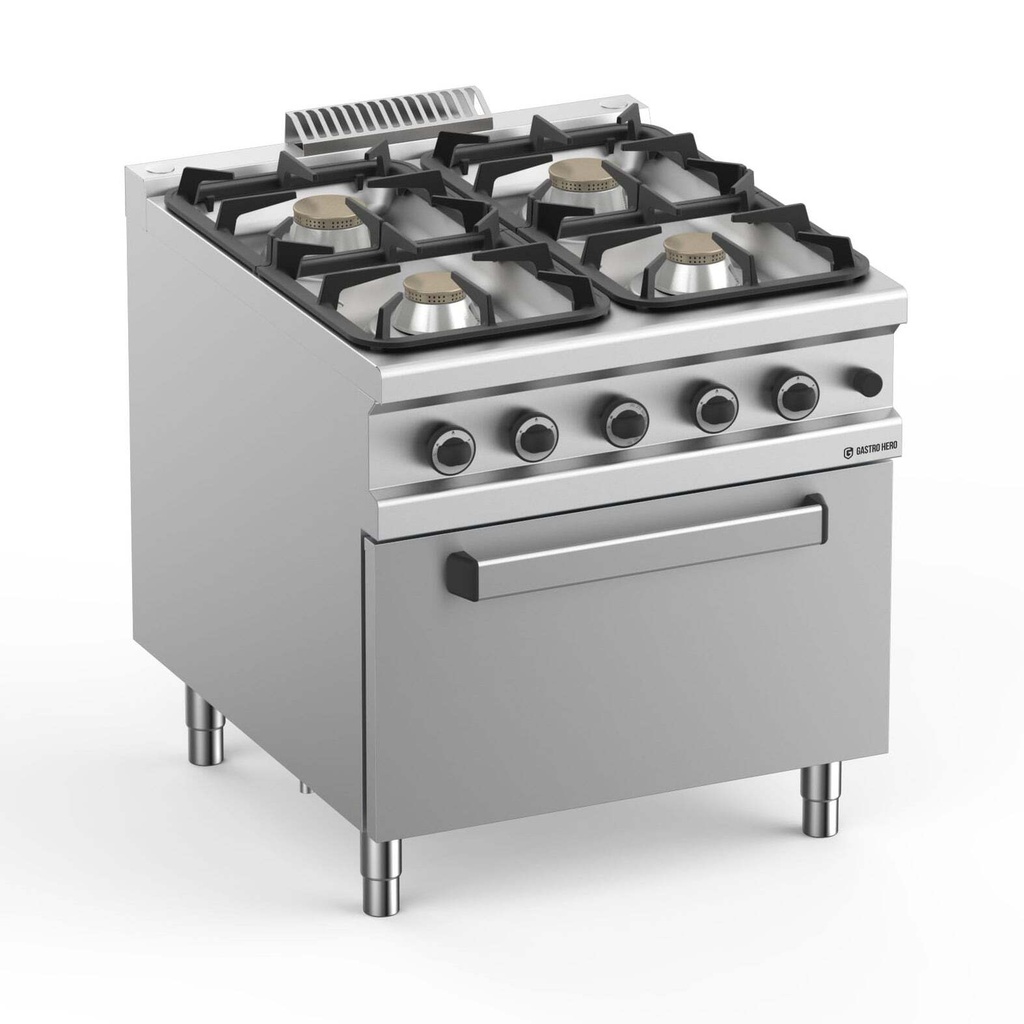 [DXMFB98FGXXS] Gasherd  Serie 900 - 80/90 mit Gasbackofen - 4 Kochstellen - 29 kW