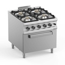 Gasherd  Serie 900 - 80/90 mit Gasbackofen - 4 Kochstellen - 29 kW