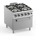 Gasherd  Serie 900 - 80/90 mit Elektrobackofen - 4 Kochstellen - 42 kW