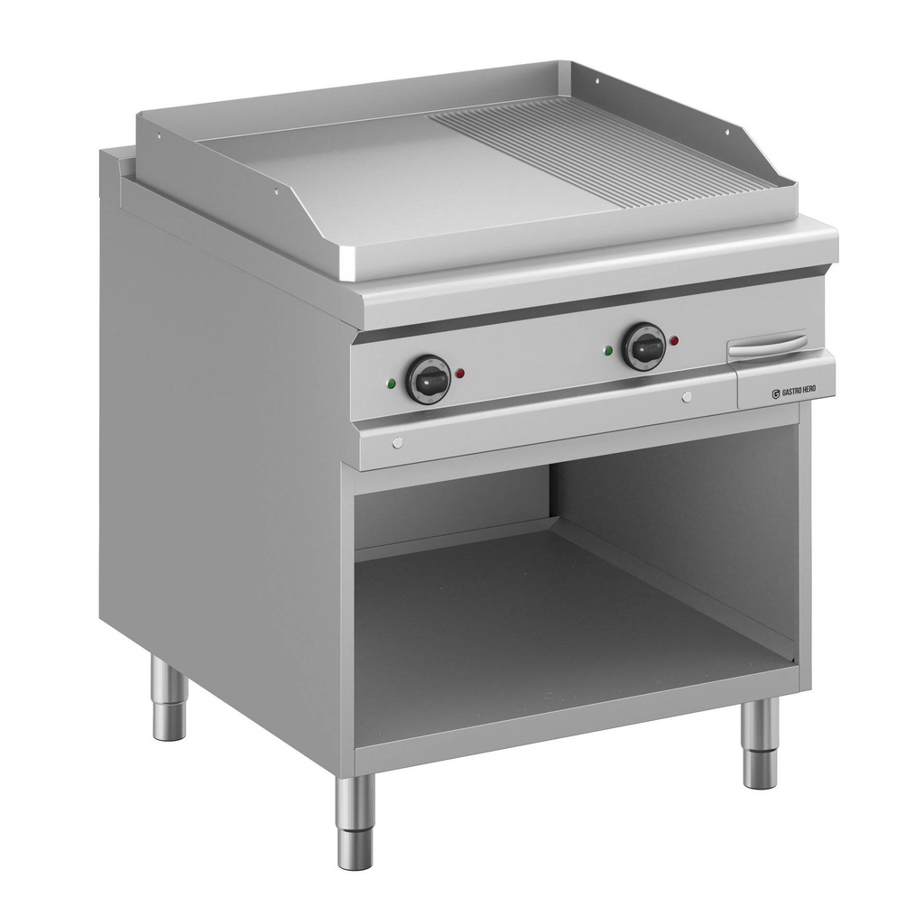 Elektrogrillplatte  Serie 900 - 80/90 - ⅔ glatt, ⅓ gerillt