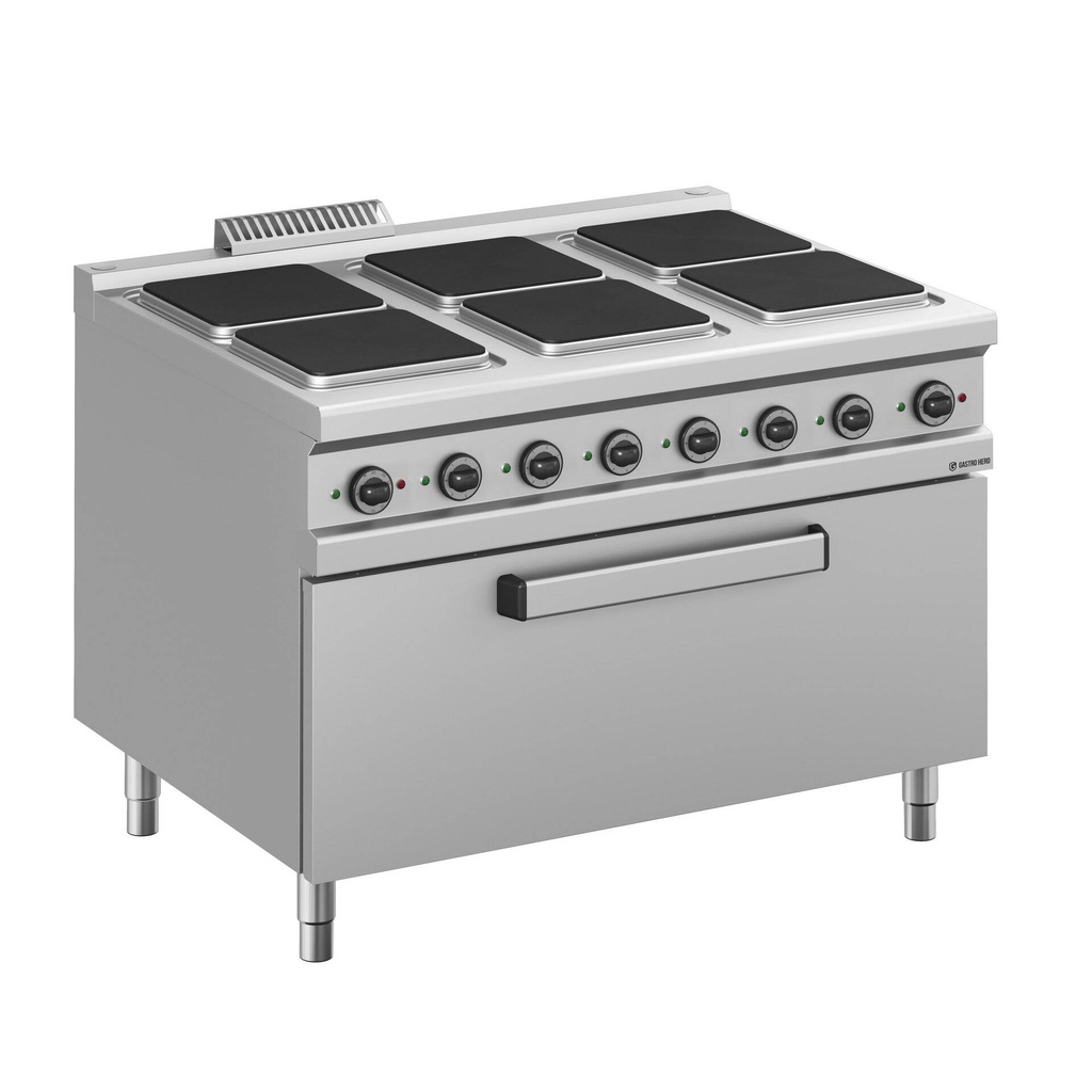 [DXMPQ912FEM] Elektroherd  Serie 900 - 120/90 mit großem Elektrobackofen - 6 quadratische Kochfelder  - 30 kW