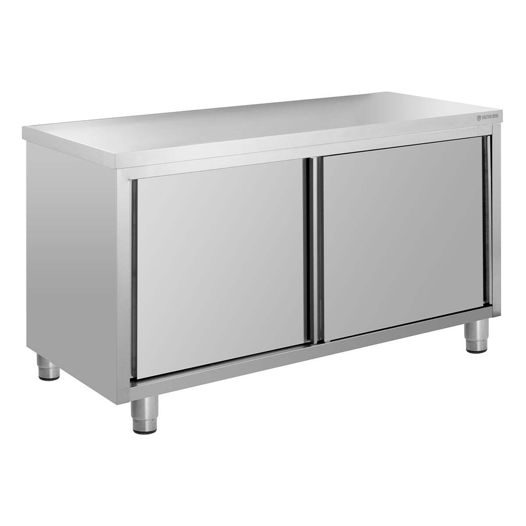 Edelstahl Arbeitsschrank ECO 12x6 ohne Aufkantung