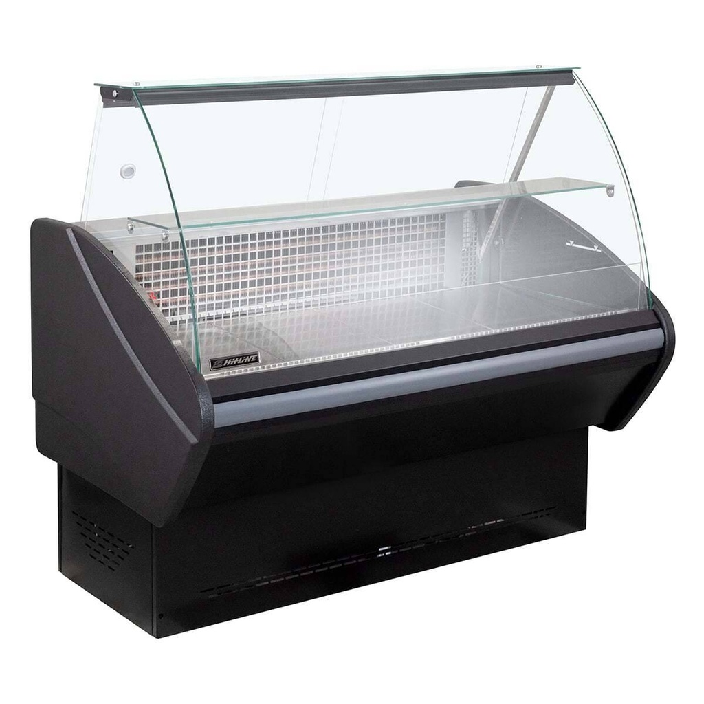 [KTP125ER] Kühltheke RHEA 1340 mm schwarz, LED-Beleuchtung, gekühlter Unterbau