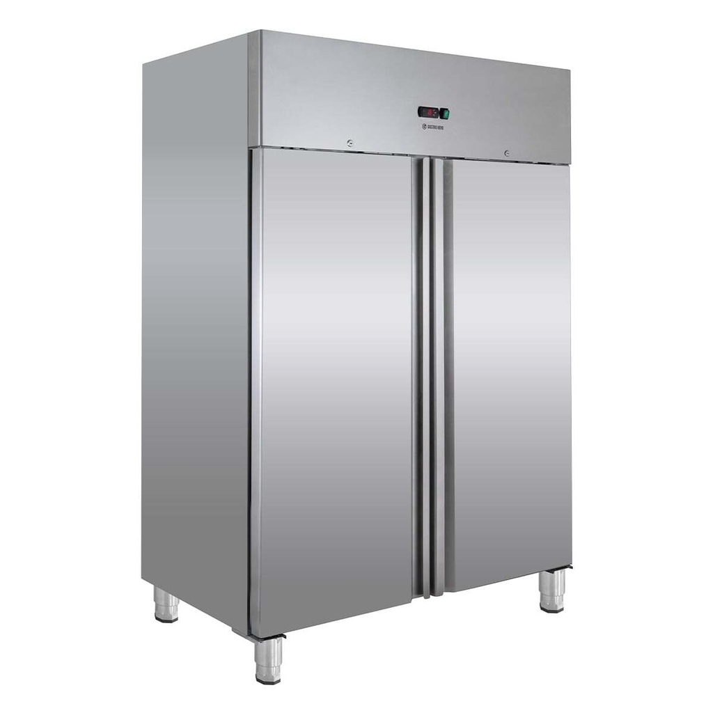 [ETSE1200] Gastronomie Tiefkühlschrank ECO 1200 GN 2/1, 1200 Liter Kühlraumvolumen, 6 verstellbare Einlegeböden, Edelstahl