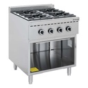 Gasherd ECO mit offenem Unterbau - 28,8 kW - 4 Brenner