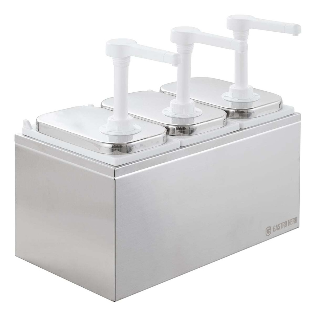 Saucenspender - 3x 3 Liter - Dosierpumpe PP