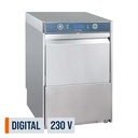 Gläserspülmaschine HYPRO Digital 40 SL 40x40 cm Korbmaß, mit Reiniger- & Klarspüldosierer, mit Ablaufpumpe & Drucksteigerungspumpe Made in Europe, 230 Volt