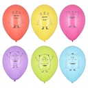 12 x 6 Luftballons Ø 29 cm farbig sortiert "Monsters"