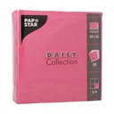 14 x 50 Servietten "DAILY Collection" 1/4-Falz 32 cm x 32 cm fuchsia