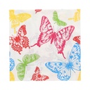 10 x 20 Servietten, 3-lagig 1/4-Falz 33 cm x 33 cm "Delicate Butterflies"