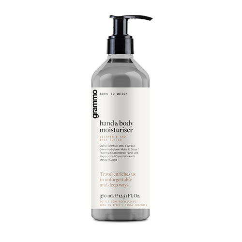 [92320] 18 x Hand & Body Lotion 370 ml "grammo" , Körpercreme, mit Vitamin E und Sheabutter im Pumpspender