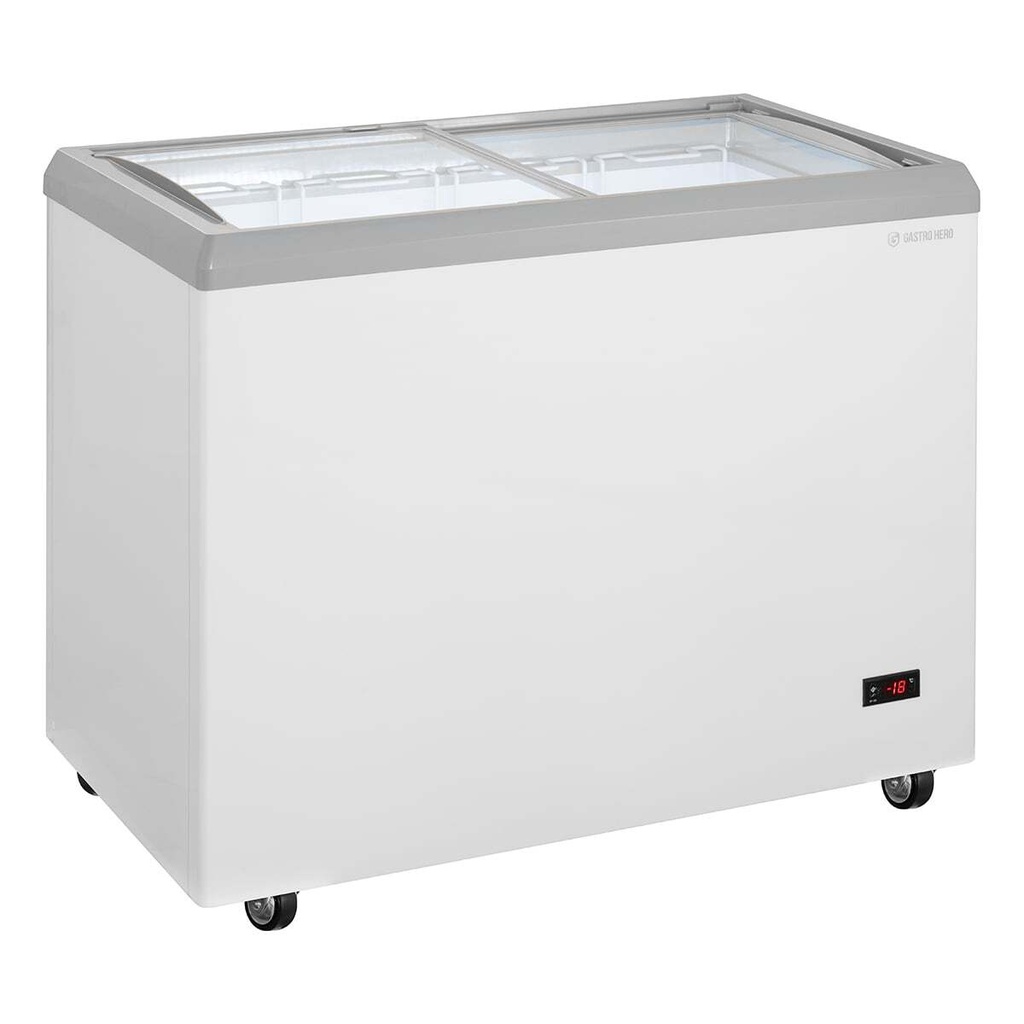 Eiscreme-Gefriertruhe 217 Liter mit LED-Beleuchtung und Rollen