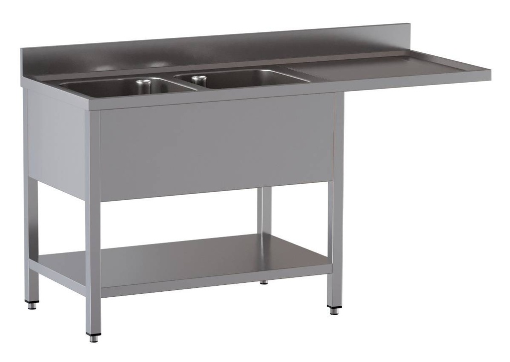 [SPZT-ECO1870L2] Spülzentrum ECO 18x7 mit 2 Becken Links