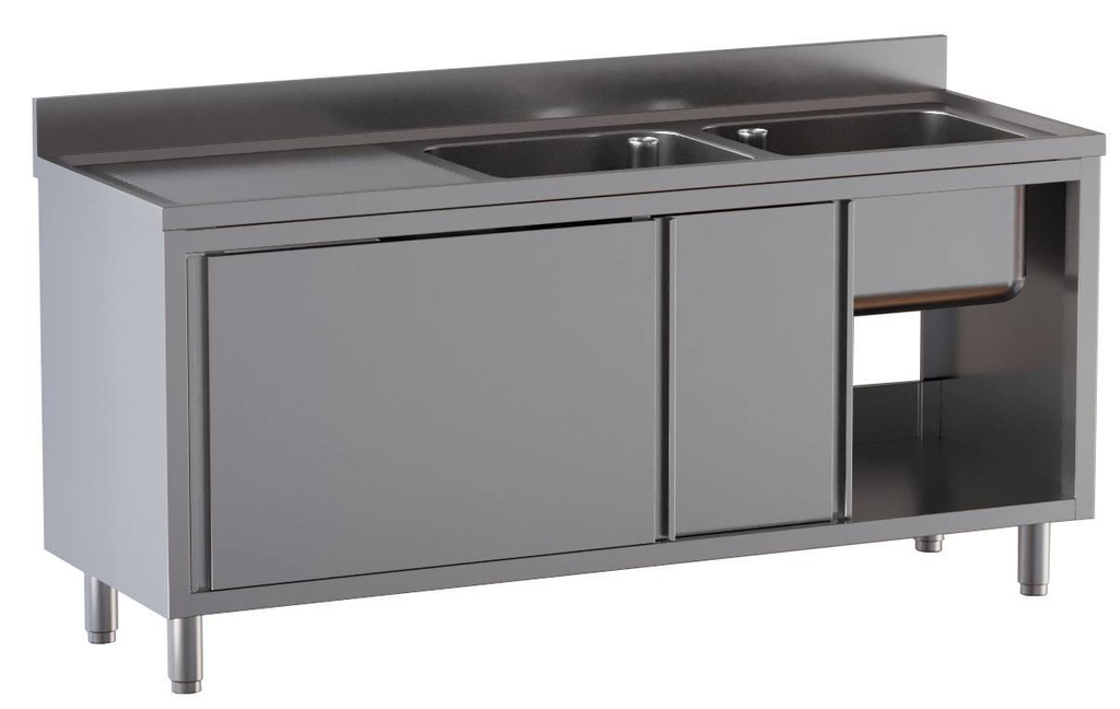 Spülschrank ECO 20x7 mit 2 Becken rechts