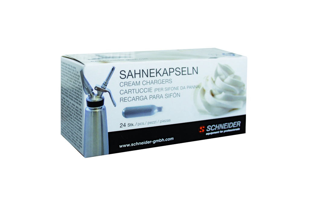 Sahnekapseln aus Metall, 24 Stück