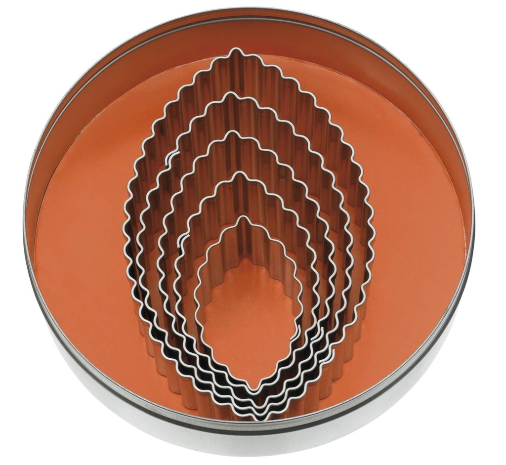 [16206] Ausstecher-Satz gezackt oval 5-teilig