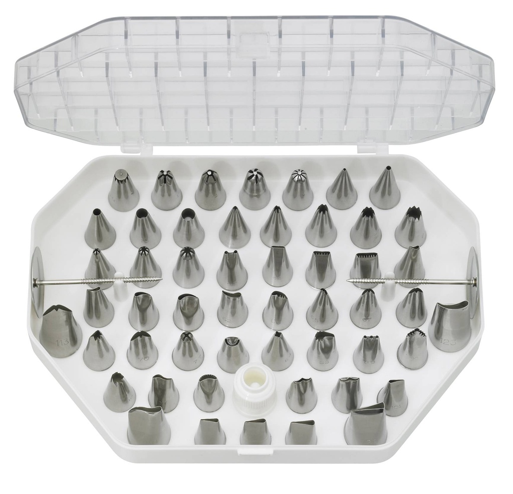 Garniertüllen-Satz 52-teilig aus Edelstahl