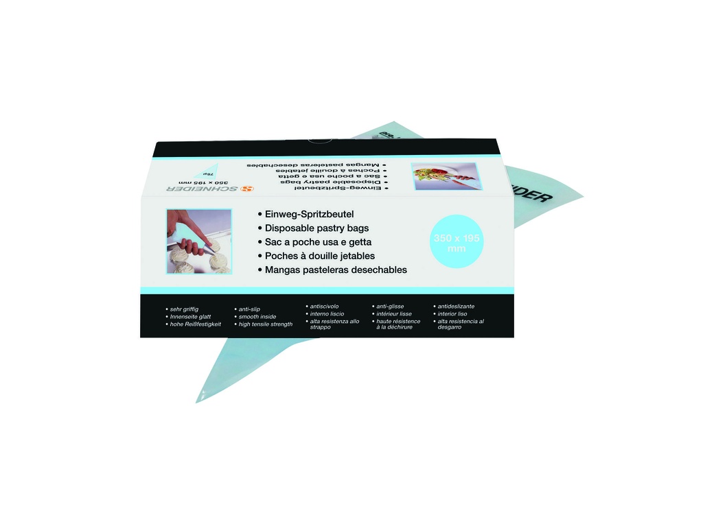 Einweg-Spritzbeutel aus Polyethylen, 350 x 195 mm, blau