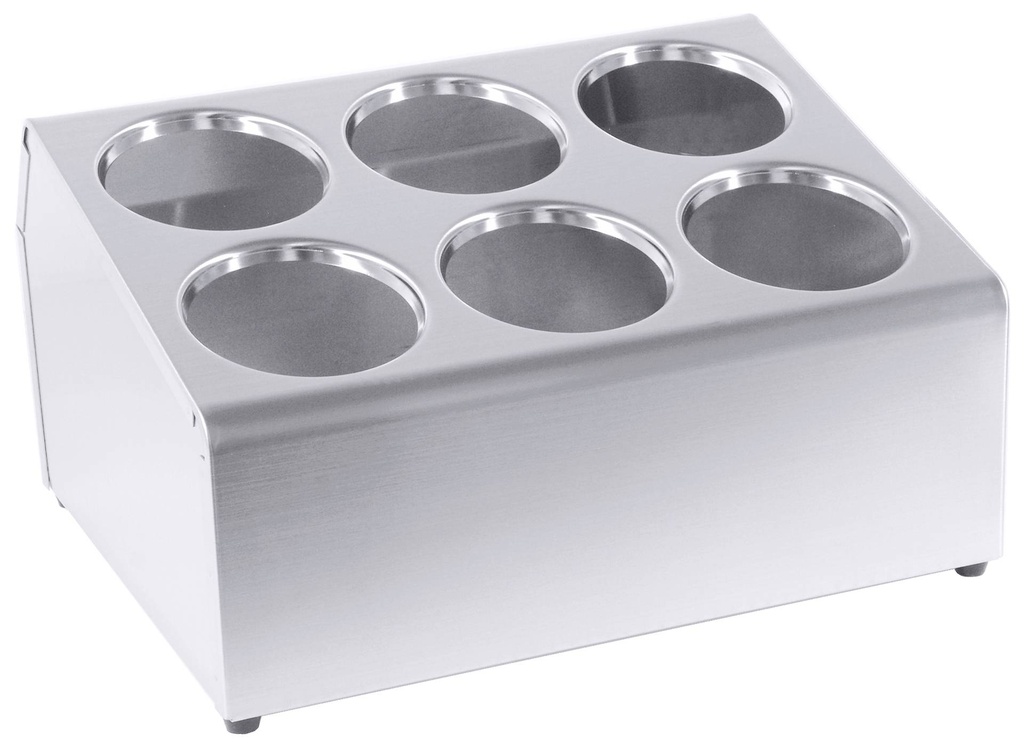 Besteckbehälter aus Edelstahl, 6 × Ø 10 cm