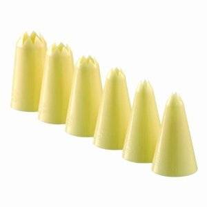 [24906] Sterntüllen-Satz 6-teilig aus Kunststoff, ø 3 mm