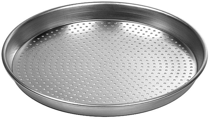 Pizzablech gelocht mit Rand aus Aluminium