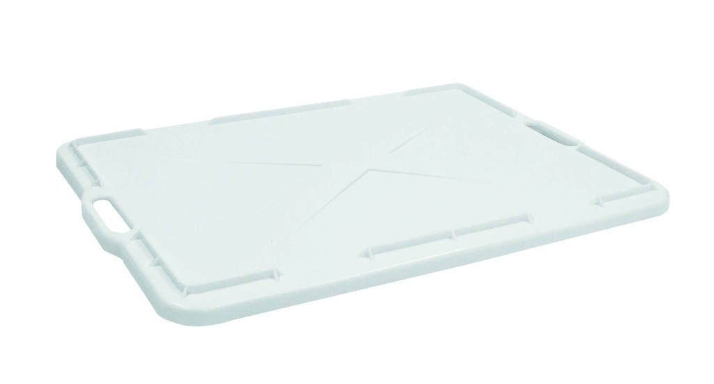 [202215] Deckel für Stapelbehälter aus HDPE, 445 x 650 mm, weiß