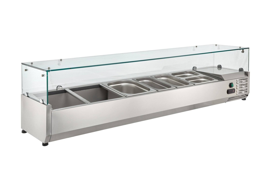 Kühlaufsatz ECO 8 x GN 1/3 mit Glasaufsatz