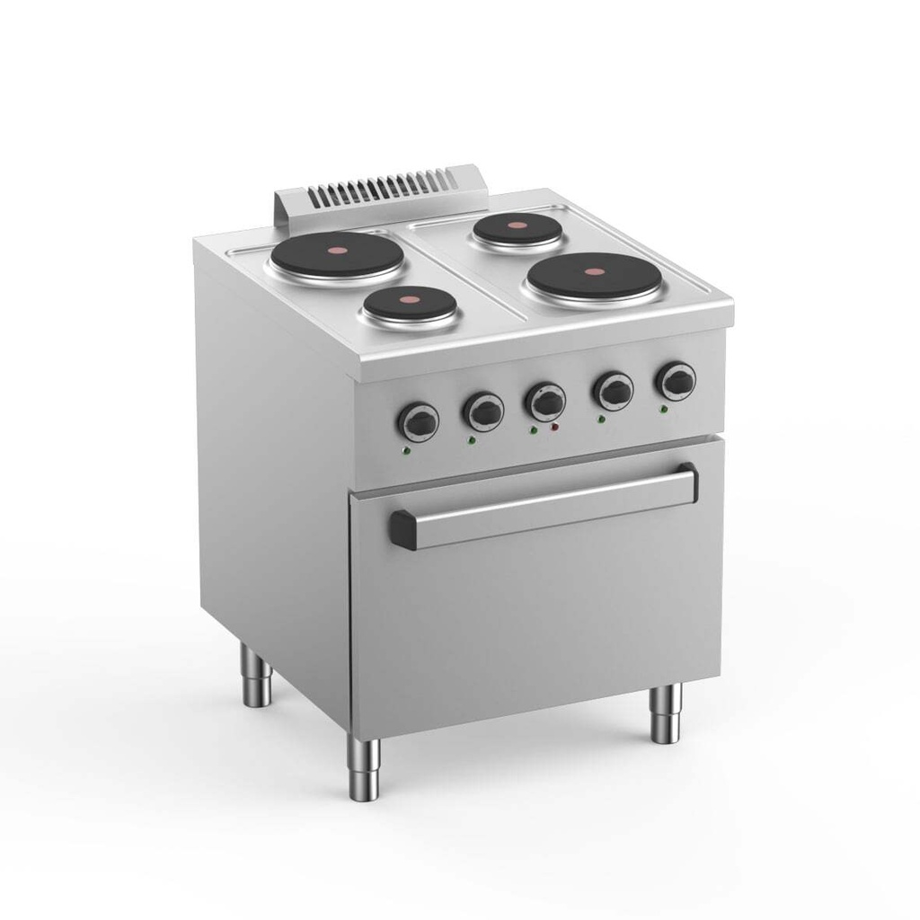 Elektroherd Ecoline Plus 700 - 4 Platten mit Elektrobackofen 13,3 kW