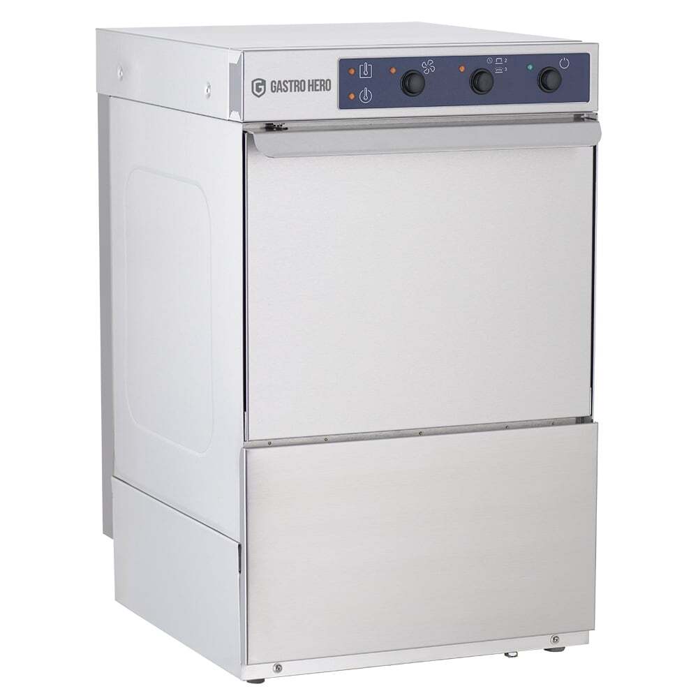 Gläserspülmaschine ECO 35x35 cm Korbmaß, mit Reiniger- & Klarspüldosierer, mit Ablaufpumpe, Made in Europe, 230 V