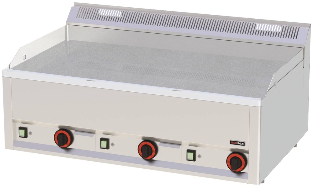 KBS Elektro-Grillplatte 3 Heizzonen Grillfläche glatt hartverchromt Auftischgerät