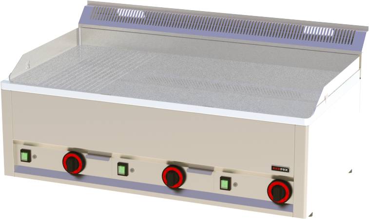 KBS Elektro-Grillplatte 3 Heizzonen Grillfläche glatt/gerillt Auftischgerät