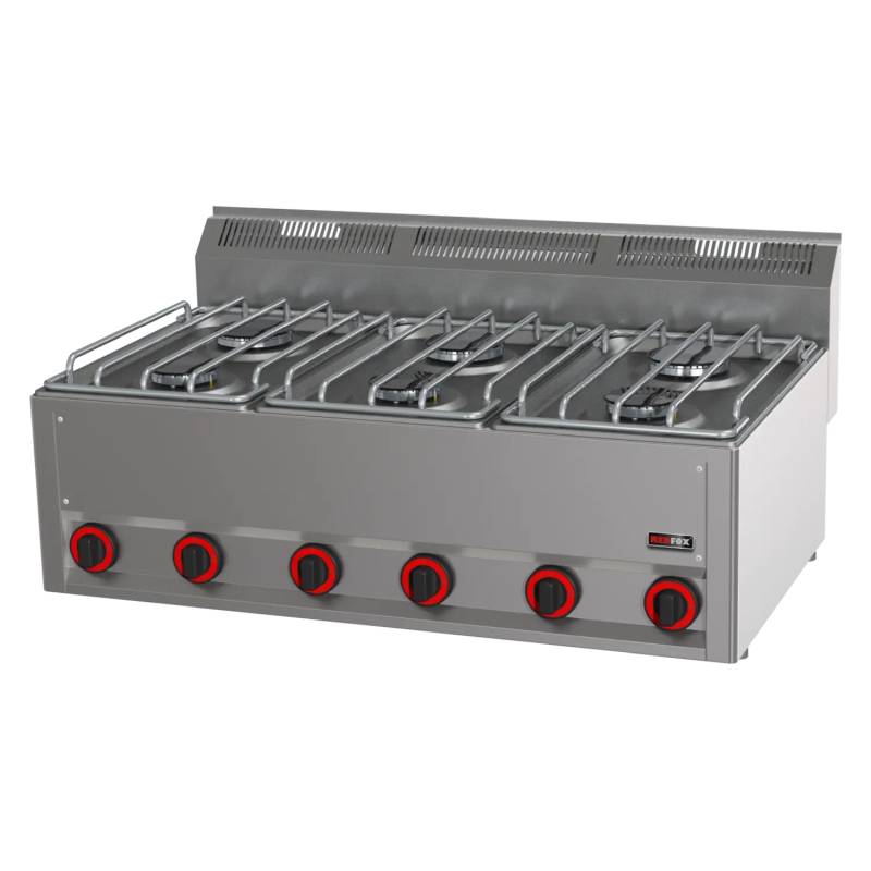 KBS Gas-Kochfläche mit 6 Brenner Tischgerät