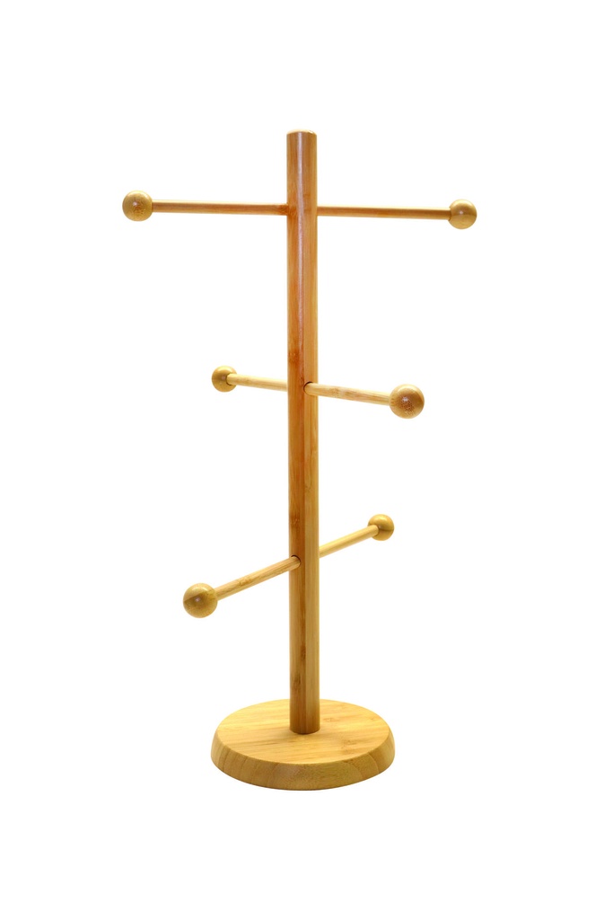 [120641] Brezel-/Wurstständer aus Bambus, 150 mm, 6-armig