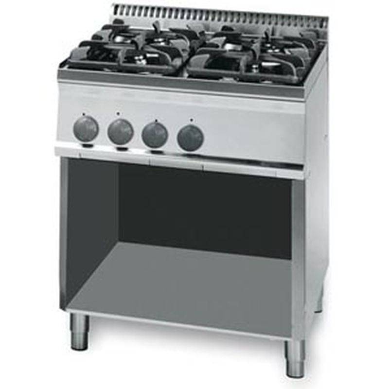 [10321012] KBS Gas-Herd 19,5kW 4 Brenner offener Unterbau